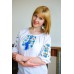 Embroidered blouse "Blue Rose Mood"